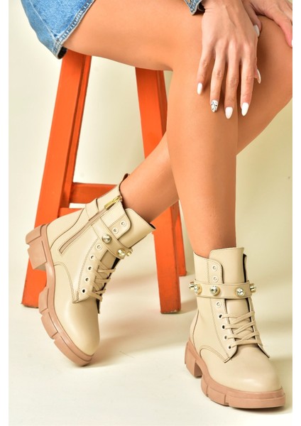 Ten Taş Detalı Günlük Kadın Bot N820003209