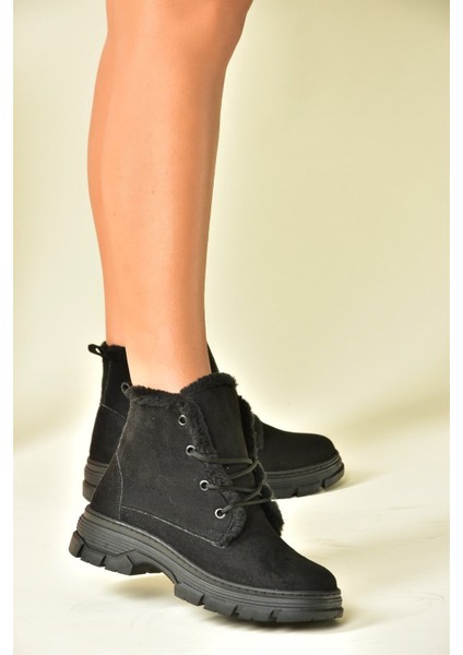 Siyah Süet Alçak Topuklu Kadın Bot N820160002 fiyatları