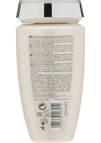 Bain Densite Shampoo 250 Ml