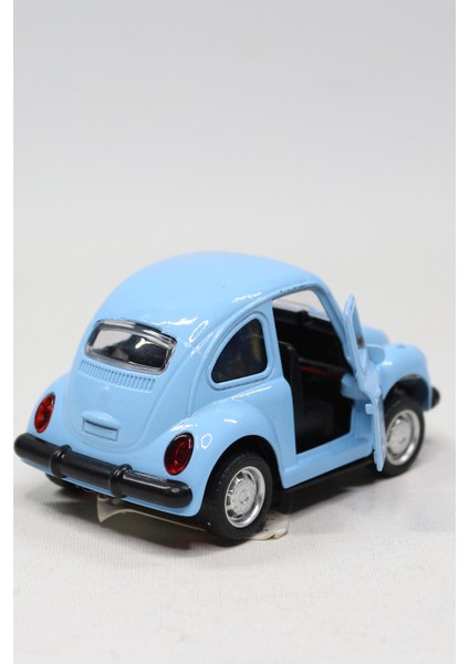 1967 Volkswagen Beetle Çek Bırak Metal Oyuncak Araba 9 cm Mavi fırsatları