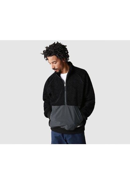 M Ridge Fleece 1/4 Zip Erkek Outdoor Polar Ceket NF0A5A82JK31 Siyah modelleri