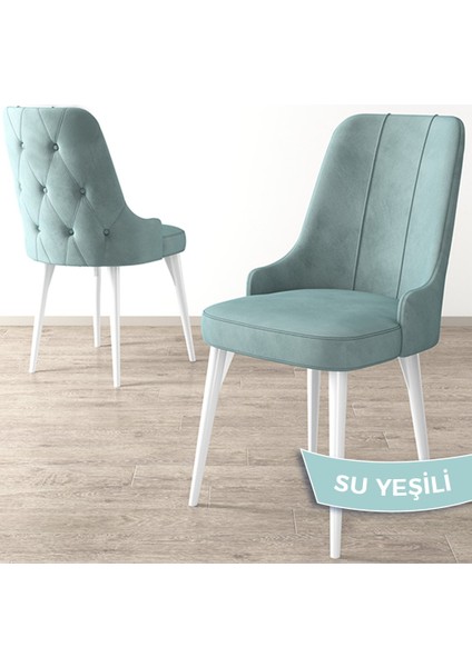 Concept Maya Serisi Babyface Ithal Kumaş Sandalye Beyaz Gürgen Ayak 1 Adet