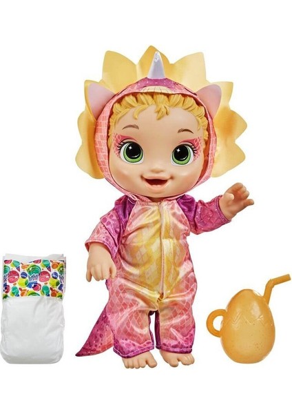 F0933 Baby Alive Dino Cuties Sarışın Bebessauro, Triceratops fiyatları