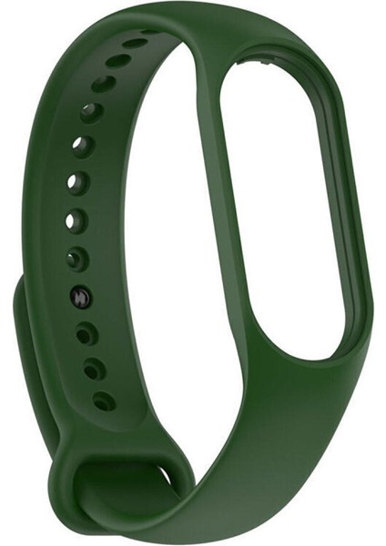 Xiaomi Mi Band 6 Uyumlu Kordon Kayış Yumuşak Silikon Akıllı Bileklik Spor Kordon Haki