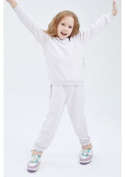 Kız Çocuk Regular Fit Bisiklet Yaka İçi Yumuşak Tüylü Sweatshirt U6470A621AU fiyatları