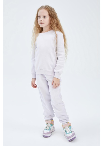 Kız Çocuk Regular Fit Bisiklet Yaka İçi Yumuşak Tüylü Sweatshirt U6470A621AU modelleri