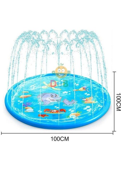 Fıskıyeli Su Fışkırtan Oyun Matı Su Havuzu Su Kaydırağı 170 cm