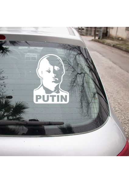 Ön Görünümlü Putin Sticker Yapıştırma 35 cm - Beyaz