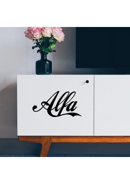 Araba Markası Alfa Romeo Logosu Sticker Yapıştırma 25 cm - Beyaz fiyatları