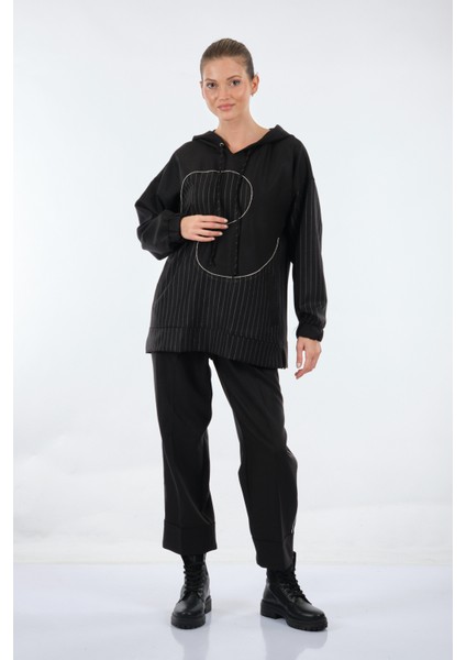 Oversize Kapüşonlu Midi Sweatshirt - Günlük Şıklık modelleri