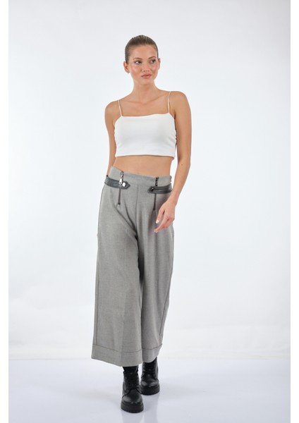 Minimalist Midi Geniş Paça Kadın Pantolon - 2025 Trendi fiyatları