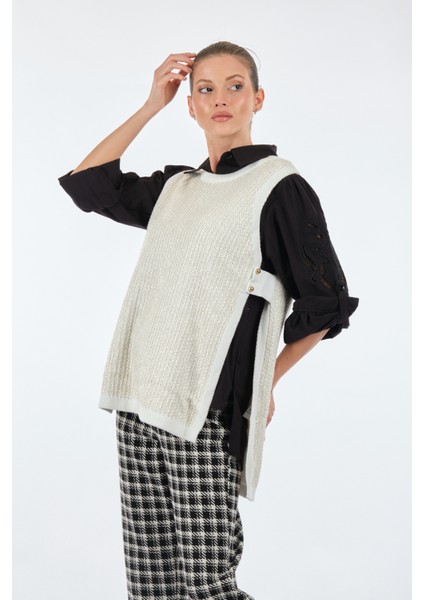 Oversize Midi Kadın Yelek - Minimalist Tarz