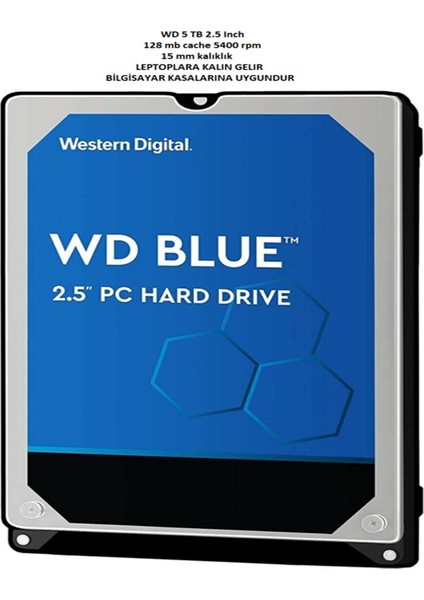 Western WD50NPZZ-00A9JT0 Dıgıtal 5tb 2.5" Hard Drive
