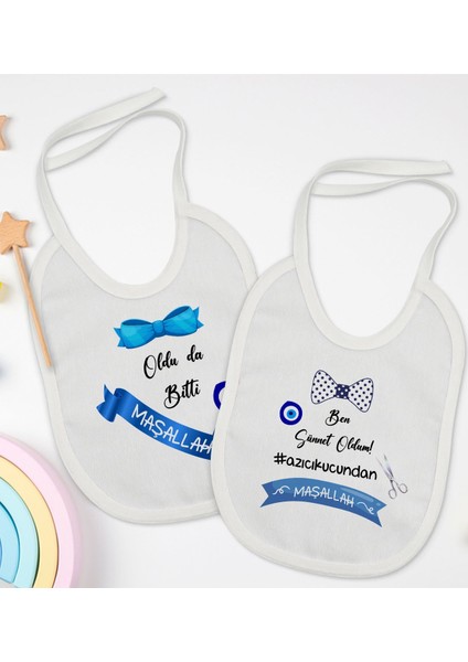 Kids Sünnet Tasarımlı 2’li Beyaz Mama Önlüğü-1