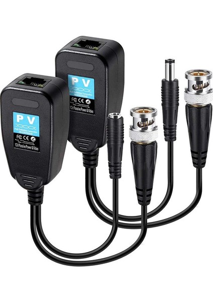 Bnc To Ethernet Video Power Balun Çevirici
