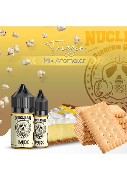 Mix Aroma Trigger Bisküvi Patlamış Mısır Cheescake Gıda Aroması 10 ml modelleri
