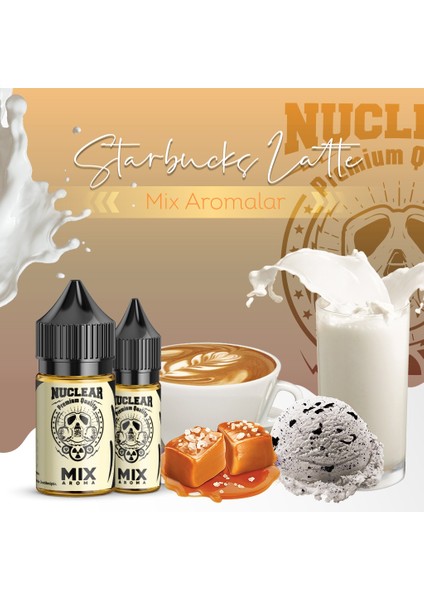 Mix Aroma Starbucks Latte Kahve Karamel Süt Gıda Aroması 10 ml modelleri