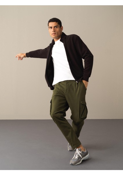 Erkek Siyah Regular Fit Sweatmont