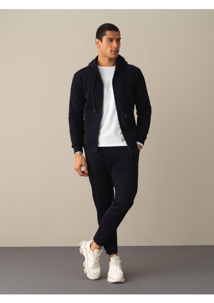 Erkek Lacivert Regular Fit Sweatmont