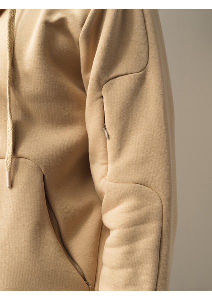 Erkek Bej Regular Fit Sweatmont