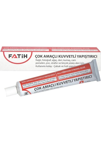 Sıvı Yapıştırıcı 90 gr Tüp Fatih Çok Amaçlı Kuvvetli Yapıştırıcı 1 Adet