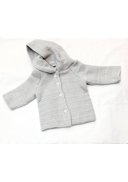 Makine Örgüsü Bebek Hırkası 0-6 Aylık