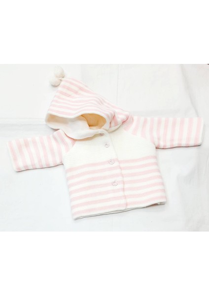 Makine Örgüsü Bebek Hırkası 0-6 Aylık