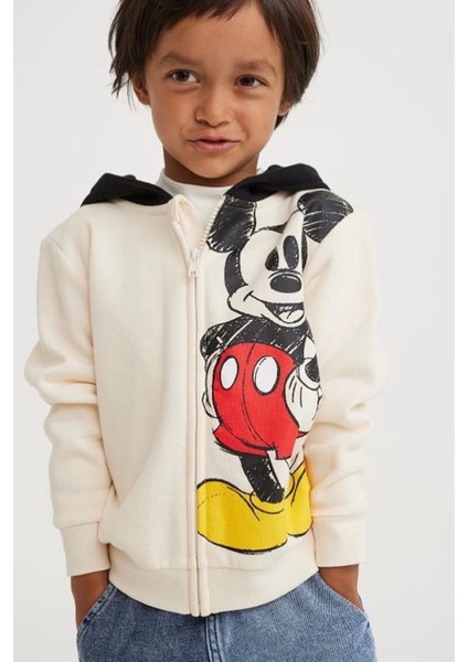 Mickey Modelli Fermuarlı Kapşonlu Ceket Hırka fiyatları