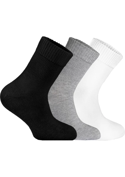 Nova Socks Kadın 3'lü Bambu Lastiksiz Sıkmayan ik Bilek Çorap /  Çorabı