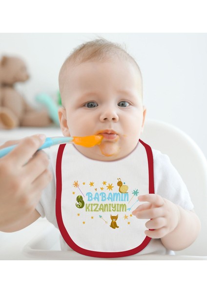 Kids Kızan Tasarımlı 2’li Kırmızı Mama Önlüğü-1 modelleri