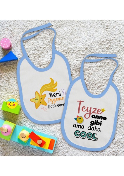 Kids Teyze Tasarımlı 2’li Mavi Mama Önlüğü-1 fiyatları
