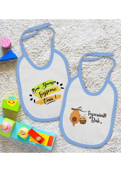 Kids Teyze Tasarımlı 2’li Mavi Mama Önlüğü-2 fiyatları