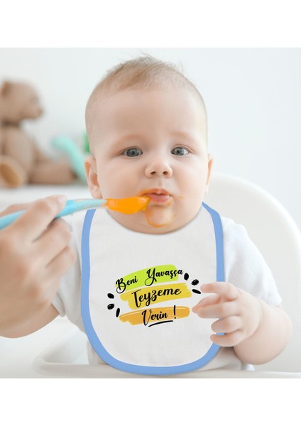 Kids Teyze Tasarımlı 2’li Mavi Mama Önlüğü-2 modelleri