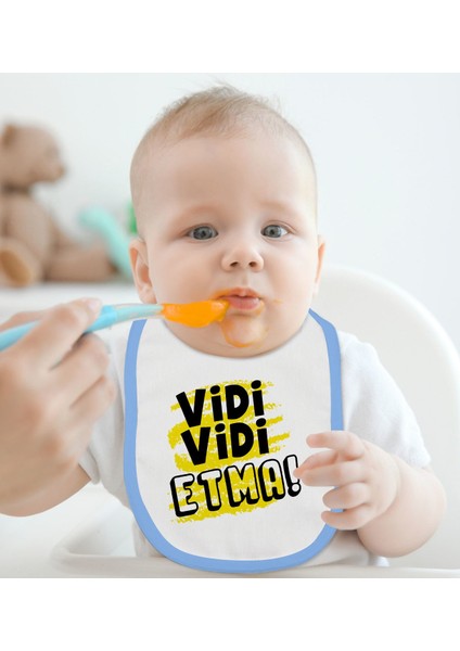 Kids Vidi Vidi Etma ve Tukendum Tasarımlı 2’li Mavi Mama Önlüğü-1 modelleri