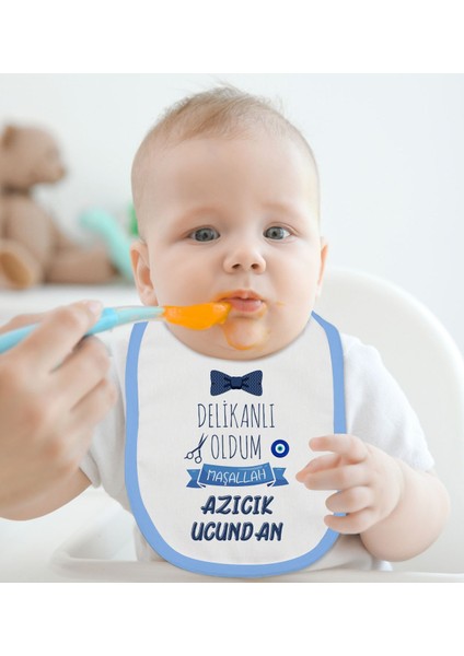 Kids Sünnet Tasarımlı 2’li Mavi Mama Önlüğü-3 modelleri