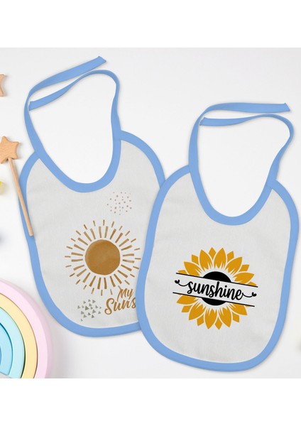 Kids Sunshine Tasarımlı 2’li Mavi Mama Önlüğü-1