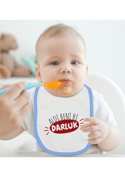 Kids Darlama Beni ve Darluk Tasarımlı 2’li Mavi Mama Önlüğü-1 modelleri