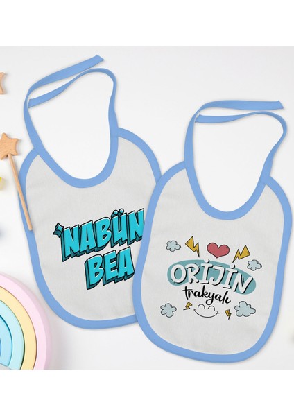 Kids Nabün Bea ve Orjin Trakyalı Tasarımlı 2’li Mavi Mama Önlüğü-1
