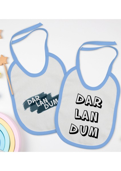 Kids Darlandum Tasarımlı 2’li Mavi Mama Önlüğü-1