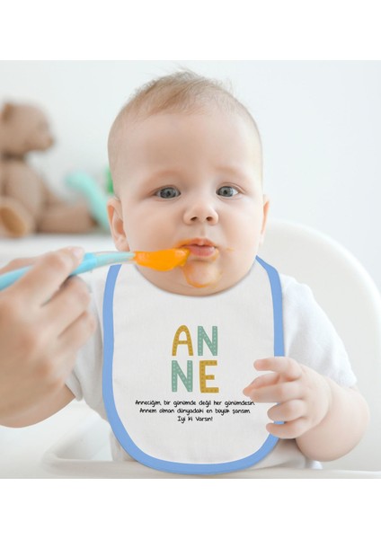 Kids Anne ve Baba Tasarımlı 2’li Mavi Mama Önlüğü-4 modelleri