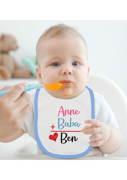 Kids Annem Babam Ben Tasarımlı 2’li Mavi Mama Önlüğü-1 modelleri
