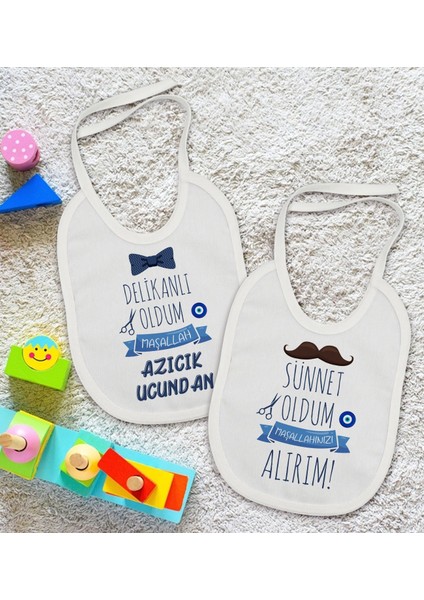 Kids Sünnet Tasarımlı 2’li Beyaz Mama Önlüğü-3 fiyatları