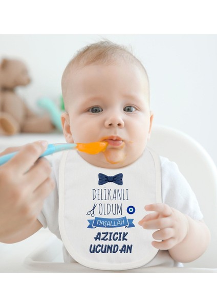 Kids Sünnet Tasarımlı 2’li Beyaz Mama Önlüğü-3 modelleri