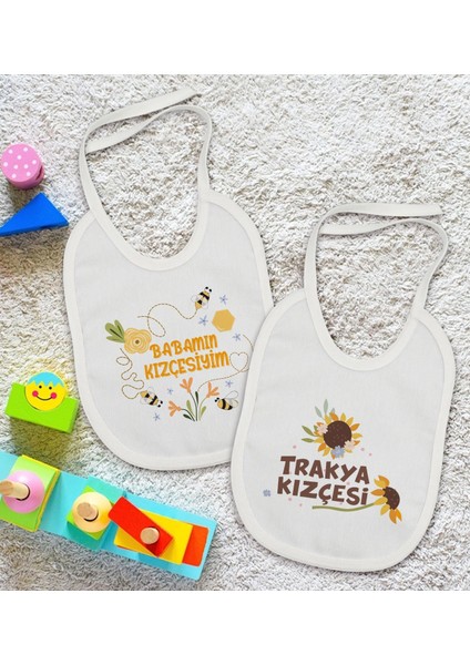 Kids Kızçe Tasarımlı 2’li Beyaz Mama Önlüğü-1 fiyatları