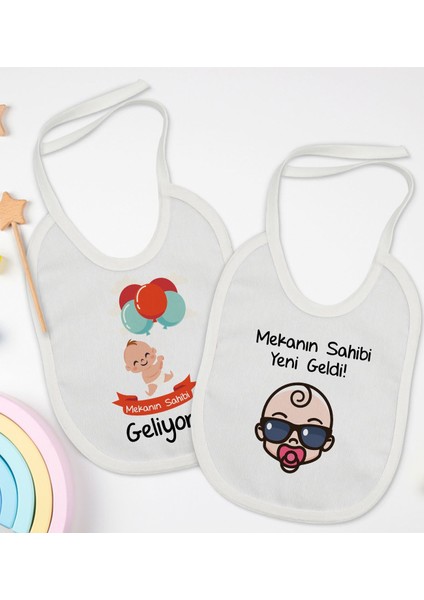 Kids Mekanın Sahibi Tasarımlı 2’li Beyaz Mama Önlüğü-1