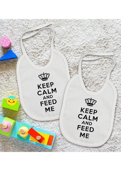 Kids Keep Calm Tasarımlı 2’li Beyaz Mama Önlüğü-1 fiyatları