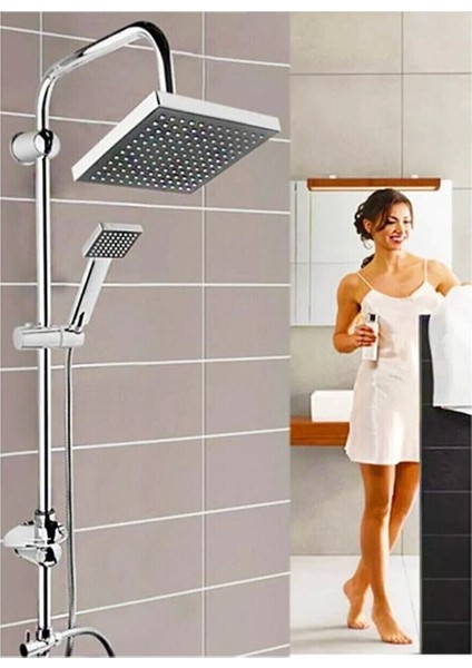 Beyazsu Lüx Siyah Kare Tepe Yağmurlama Duş Seti Robotu 1.kalite Duş Banyo Seti fiyatları