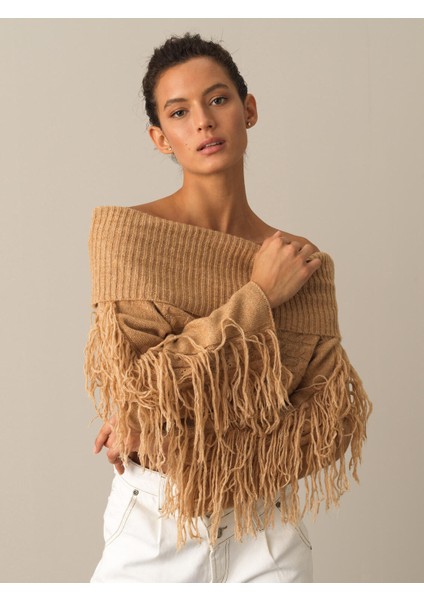 Kadın Camel Oversize Kazak fırsatları