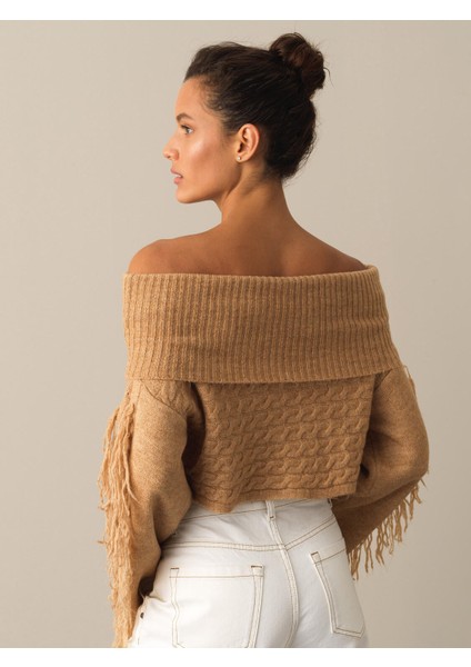 Kadın Camel Oversize Kazak indirimleri