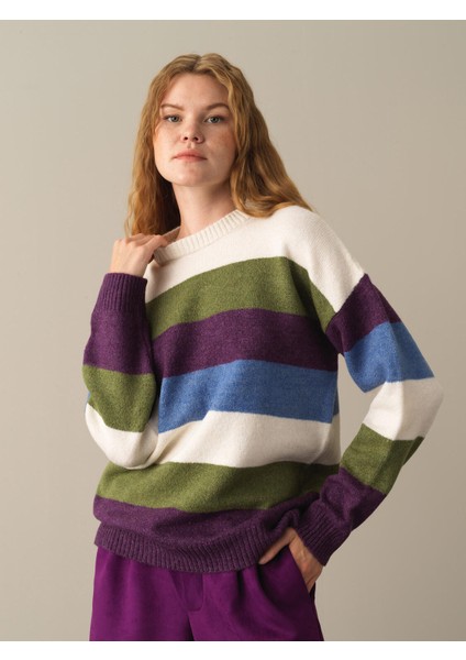 Kadın Mor Oversize Kazak fiyatları